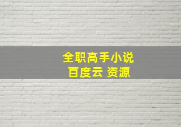 全职高手小说 百度云 资源